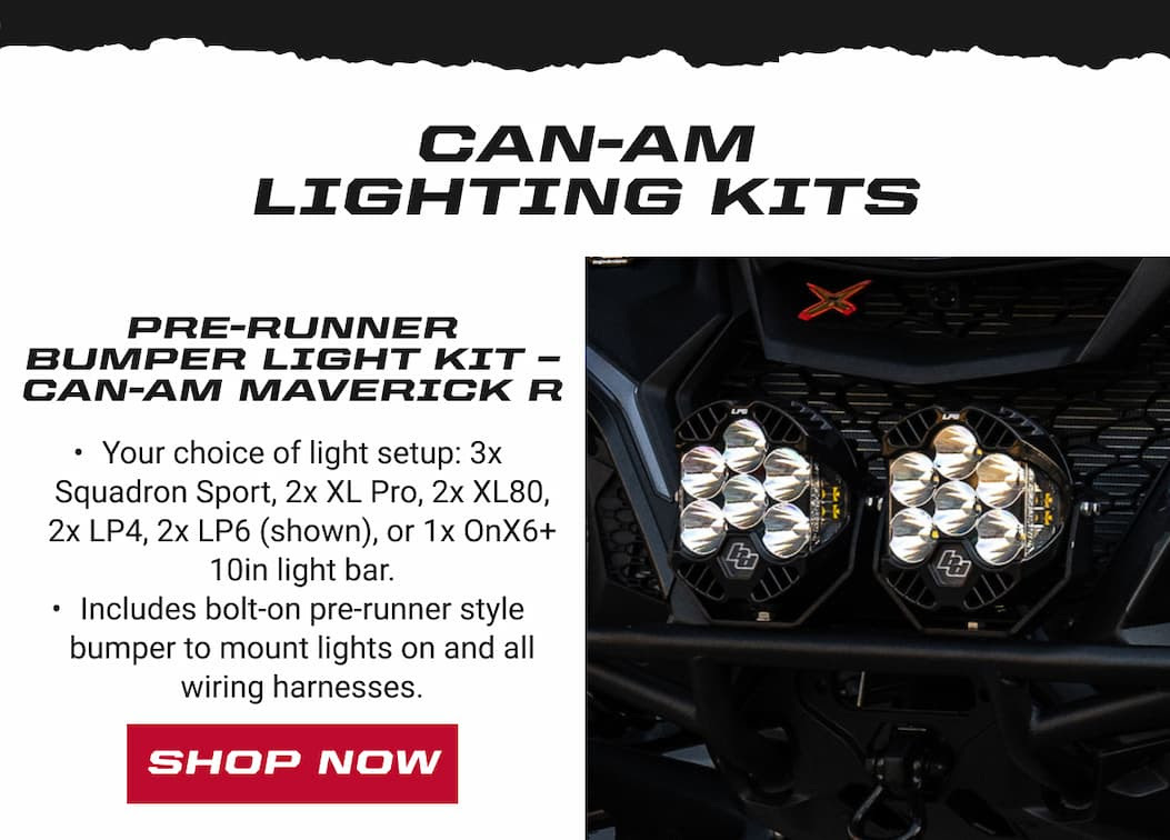 Baja Designs led lighting side by side sxs utv Canam Maverick R