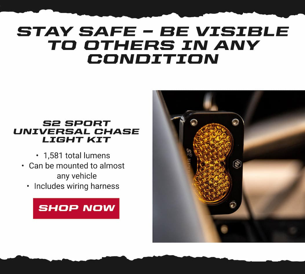 Baja Designs led lighting side by side sxs utv s2 chase light