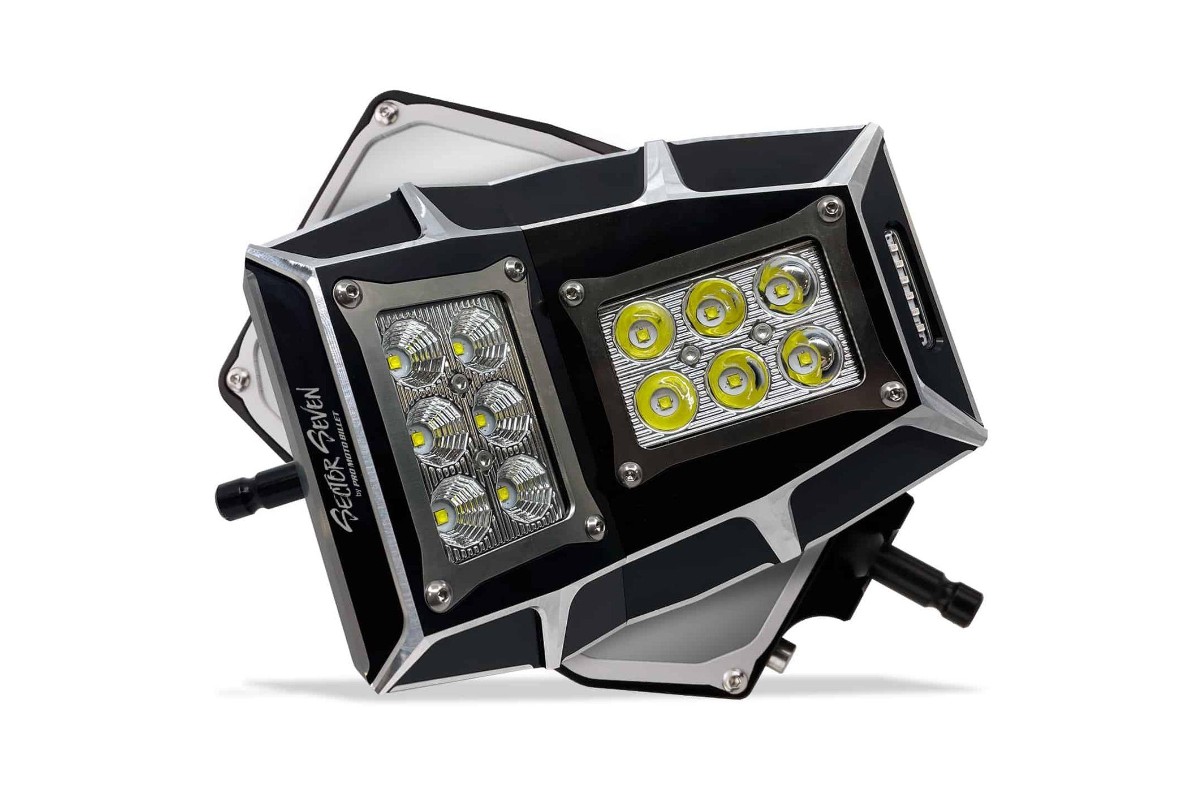 sector seven sawtooth led lighted mirror