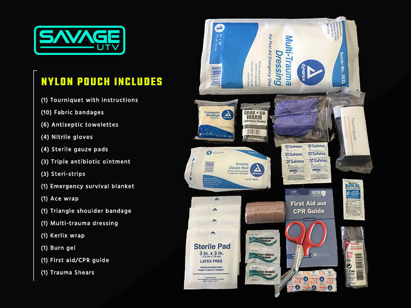 What's included in the Savage UTV First Aid